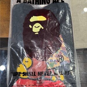 Bape Black and Multicolor Short Sleeve Tee